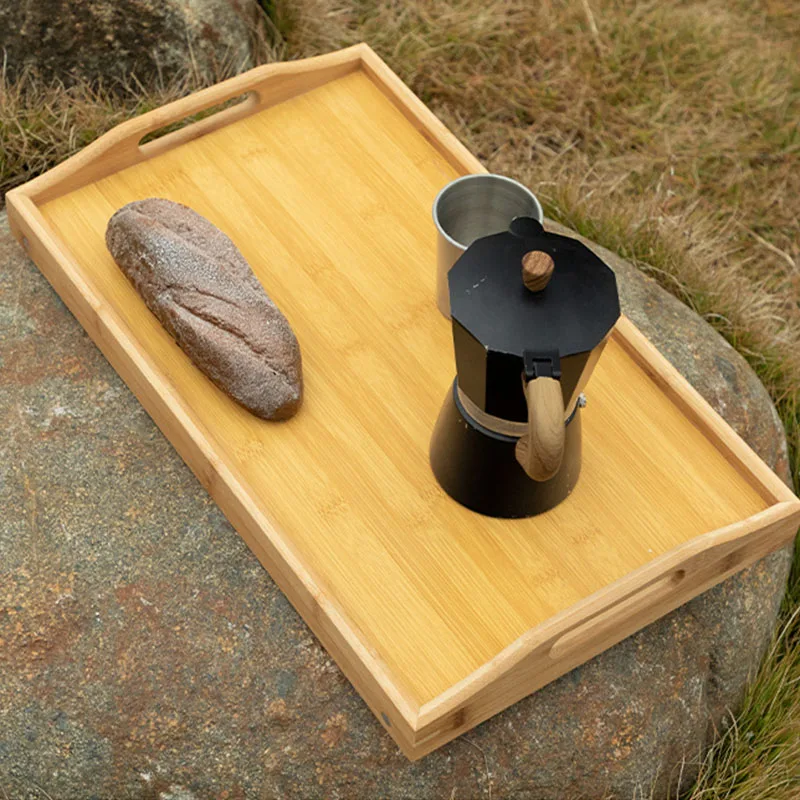 Natural Wooden Folding Adjustable Bamboo tray table folding for camping
