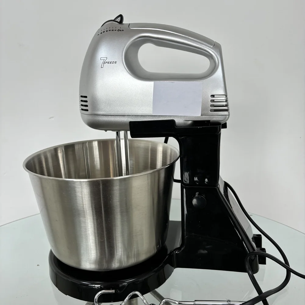 Kitchen Mixer Handheld Hotsale Powerful Household Electric Stand Mixer with Timer Setting Egg Whisk Dough Hook for Baking Cake