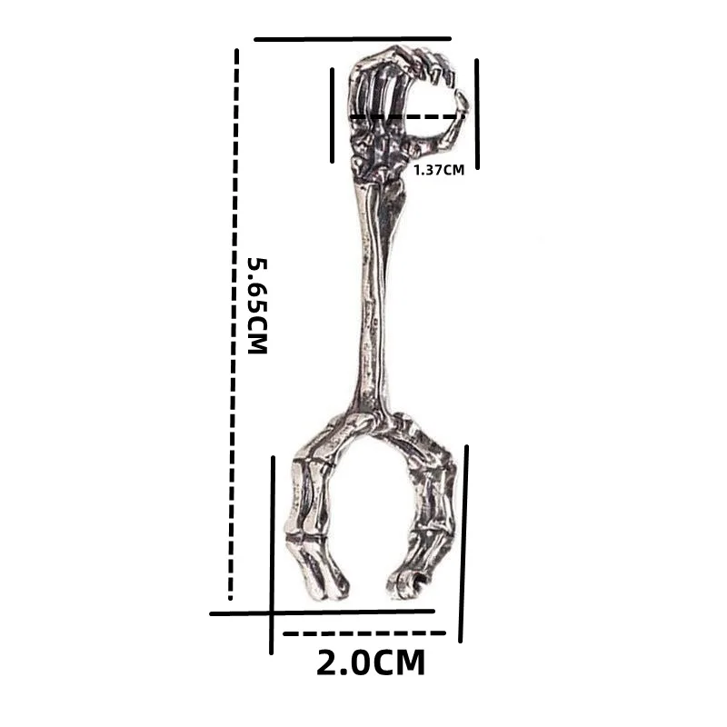 Cross border hand bone cigarette holder skull pattern ring personalized cigarette holder and clamp