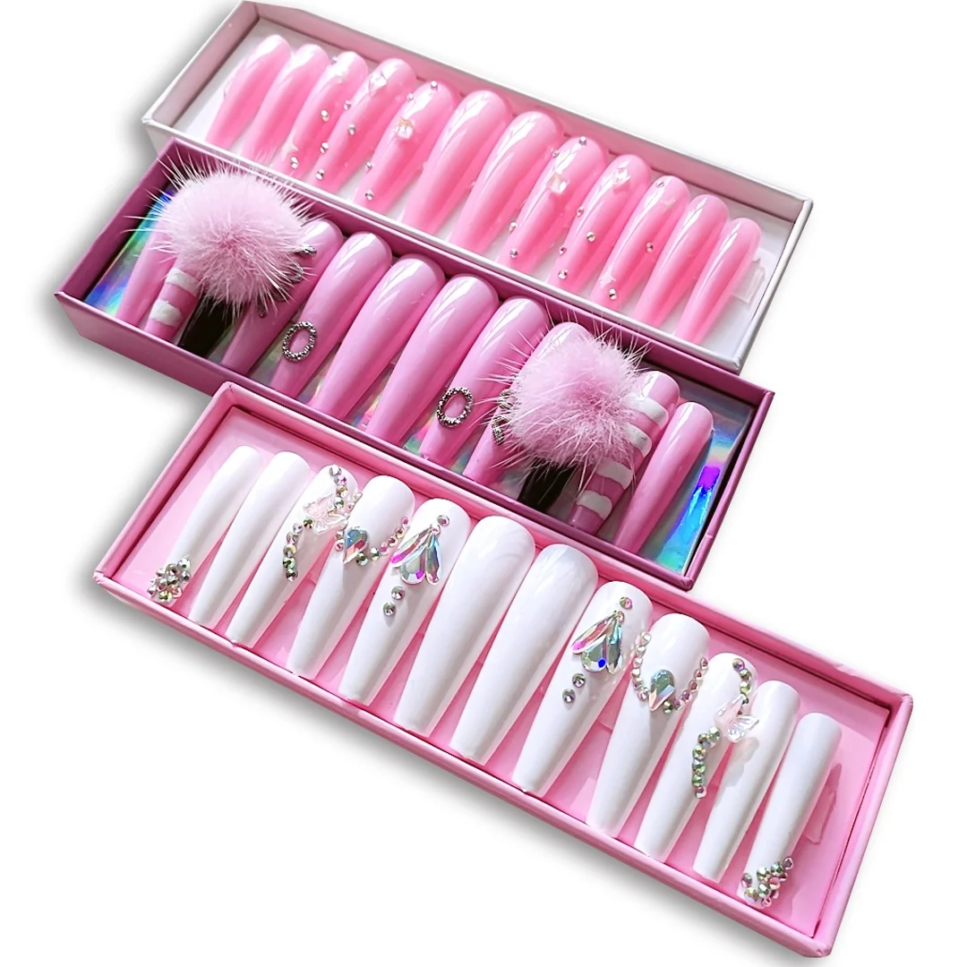 wholesale  Artificial False Nails Various Color Wholesale Custom Long Press On Nails For Women