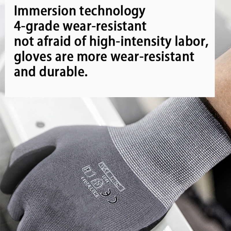 CE Approved Nitrile Coated Safety Work Gloves for Industrial, Construction, Cleaning Work, Electric, Garden, Mechanics, Driving