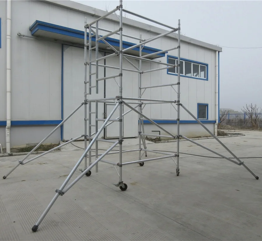 Алюминиевая переносная башня для строительных лесов высотой 10 м