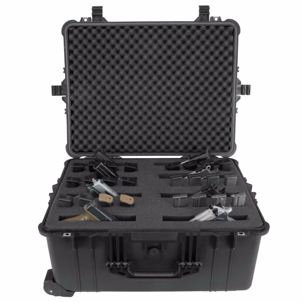 Handle Rolling Promotion Waterproof trolley Protective hard case  Tool Case with Foam