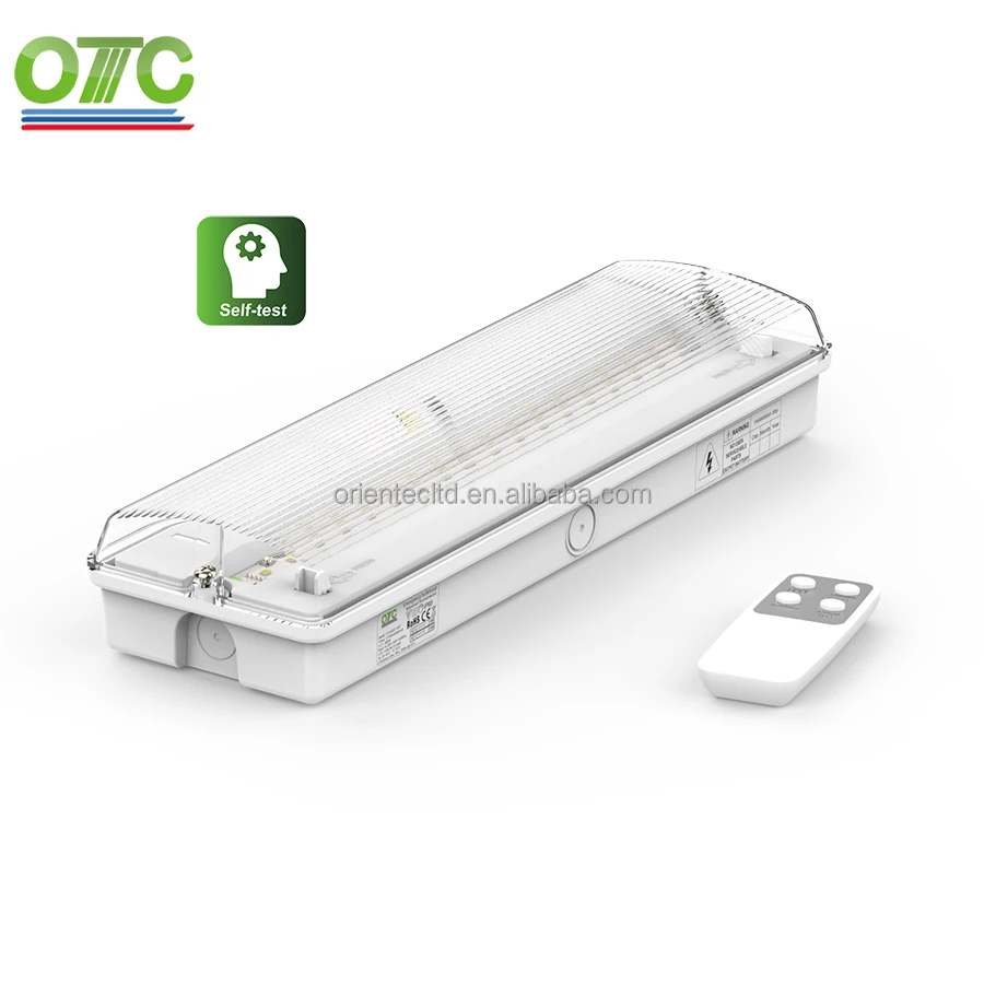 OT-OLB2-30ST ultra slim EN62034 complaint remote and Self Test IP65 LED emergency light