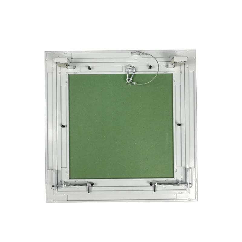 Ceiling access panel drywall panel spring loaded and spring hinge