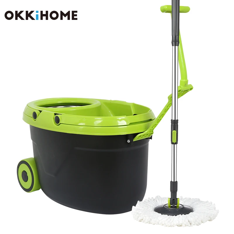 Spin Bucket mop with Easy Wheels for Magic 360 Degree Cleaning