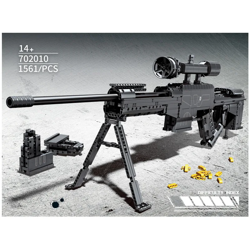 Sembo Block 702010 Mechanical Divine Gun Series Creative Building Blocks Toys LV4 Sniper Rifle The Machine Gun Model Toy For Boy