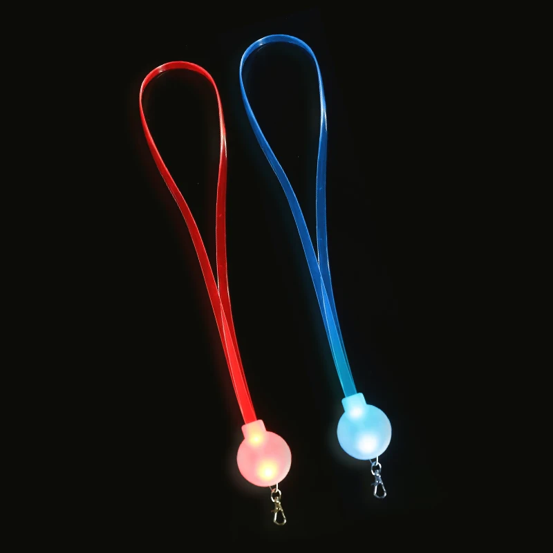 Remote Controlled Lanyard Luminous Sling Business Card Staff Badge Work Card Name Tag for Night Party Event LED  TPU Lanyards