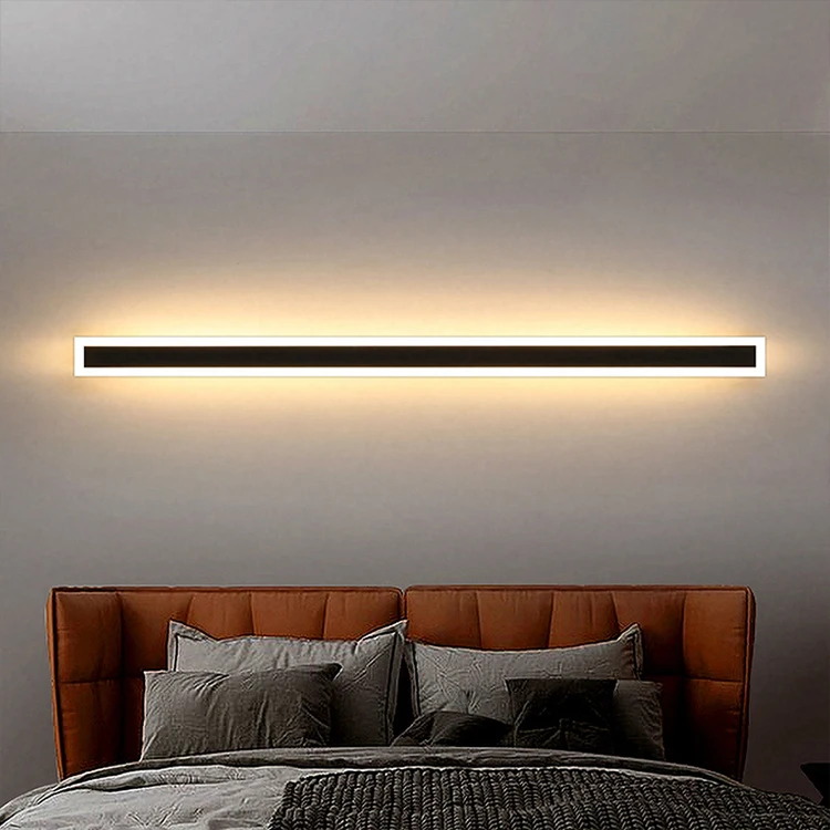 Outdoor Modern Led Wall Lamp Rectangular Black Acrylic Ip65 Rust Proof Led Wall Lamp