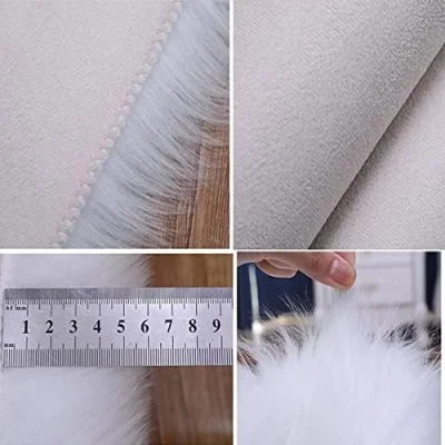 CF Custom Decorative Love Heart Shaped Shagy Fluffy Plush Bedroom Door Carpet Floor Faux Sheepskin Fur Area Rugs For Living Room