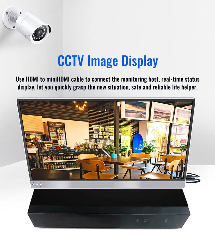 15.6 inch lcd display advertising 4k portable monitor for gaming ps4