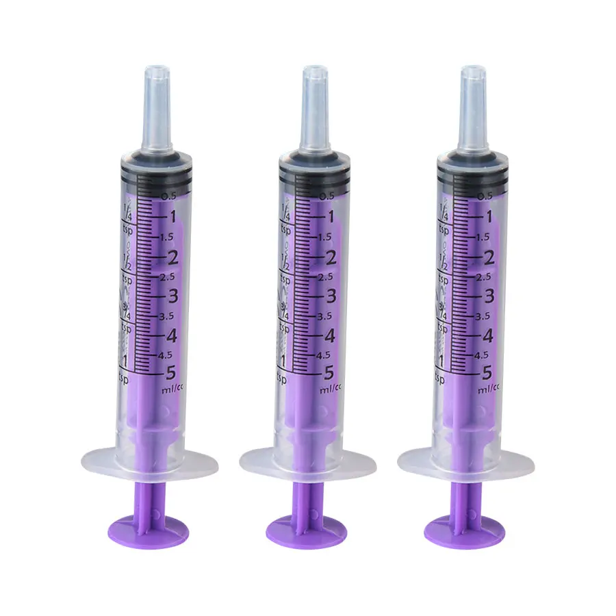 0.5ml 1ml 3ml 5ml 10 ml 20ml 35ml 60ml Medical  Plastic Oral Dispensers with Slip Tip Cap