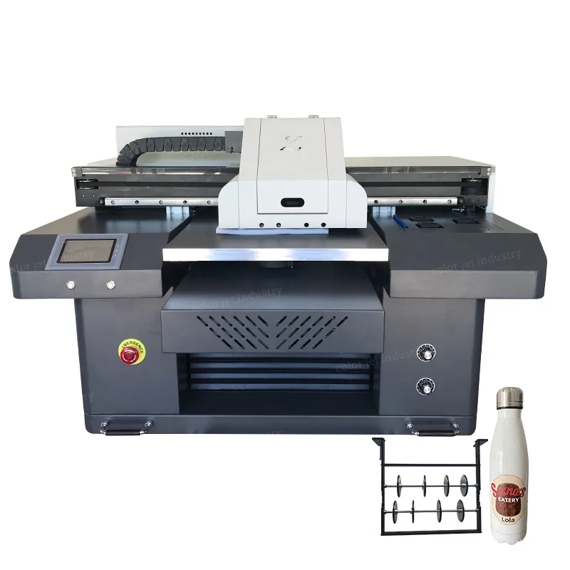  Jucolor Factory Desktop A2 UV Printer Acrylic With Rotary Bottle Mug Printing