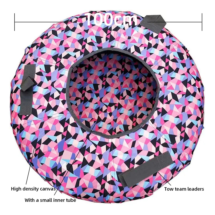 Durable Ski Resort ski slope with handle adult Sports Fun custom color Winter snow tube adult