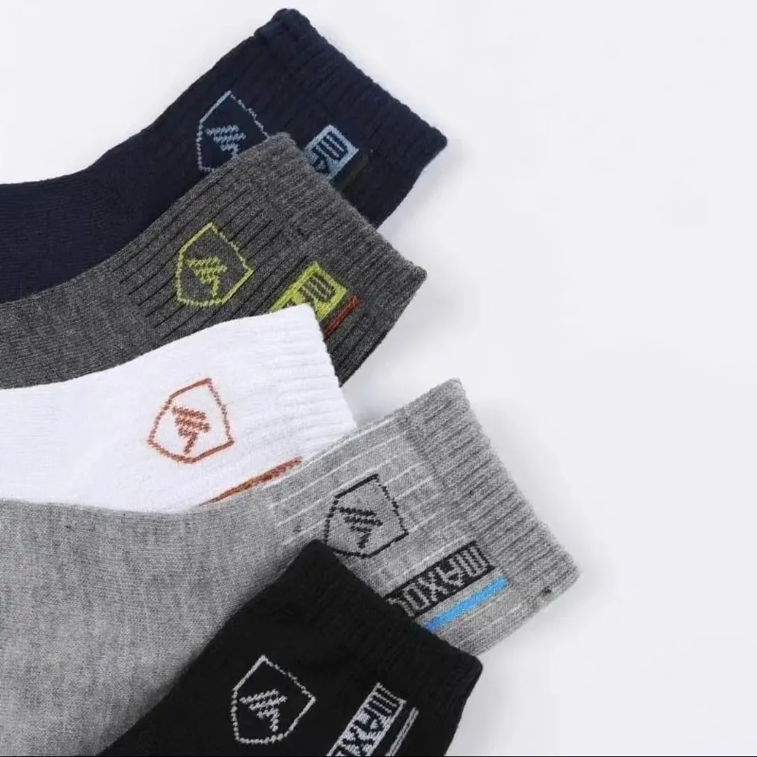 6 Pairs Box Classic Soft Business Socks Crew Bamboo Polyester Fiber Men Tube Sport Socks Set In A Box