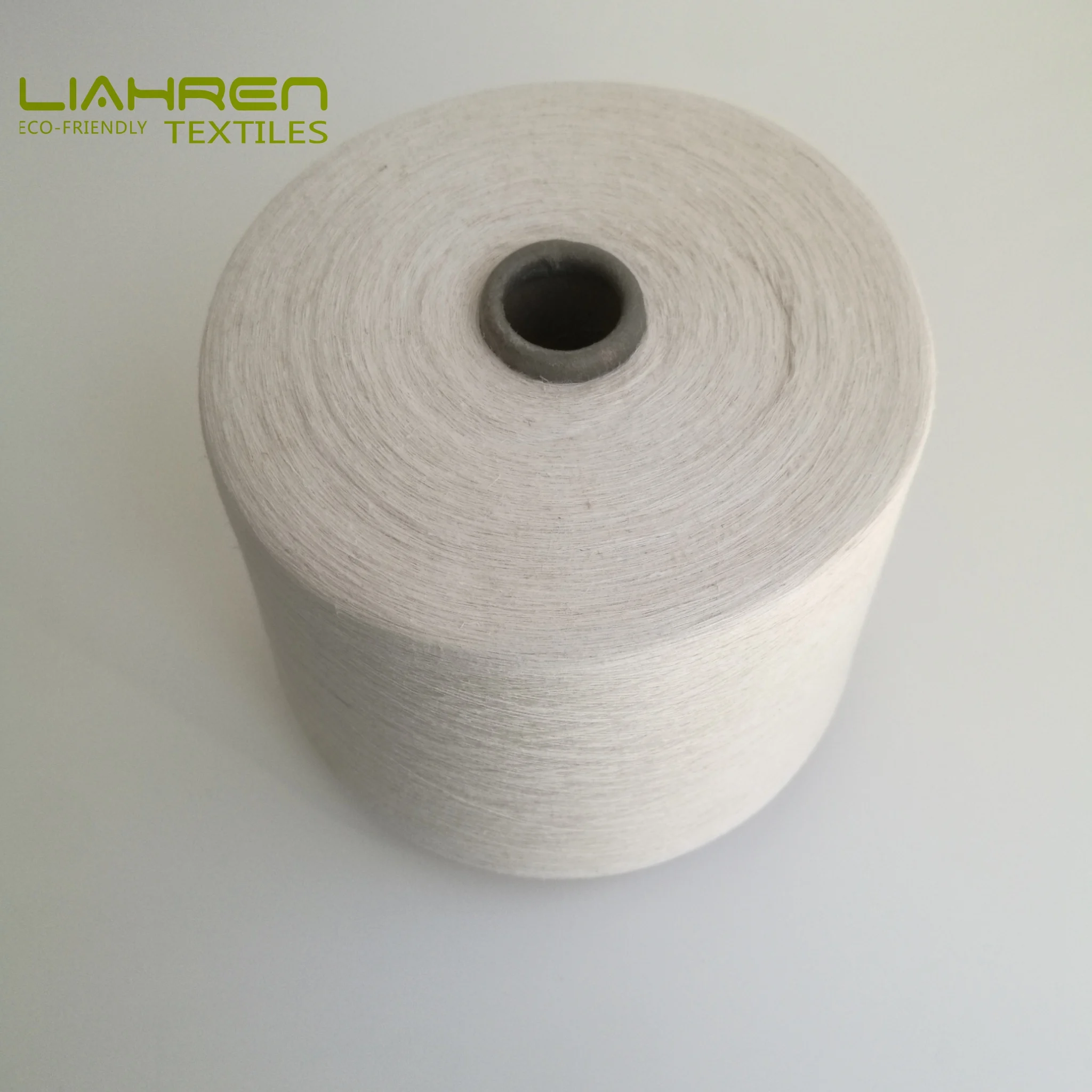 Ne21/1 55%hemp 45%recycle polyester  blended yarn hemp ring spun yarn for knitting