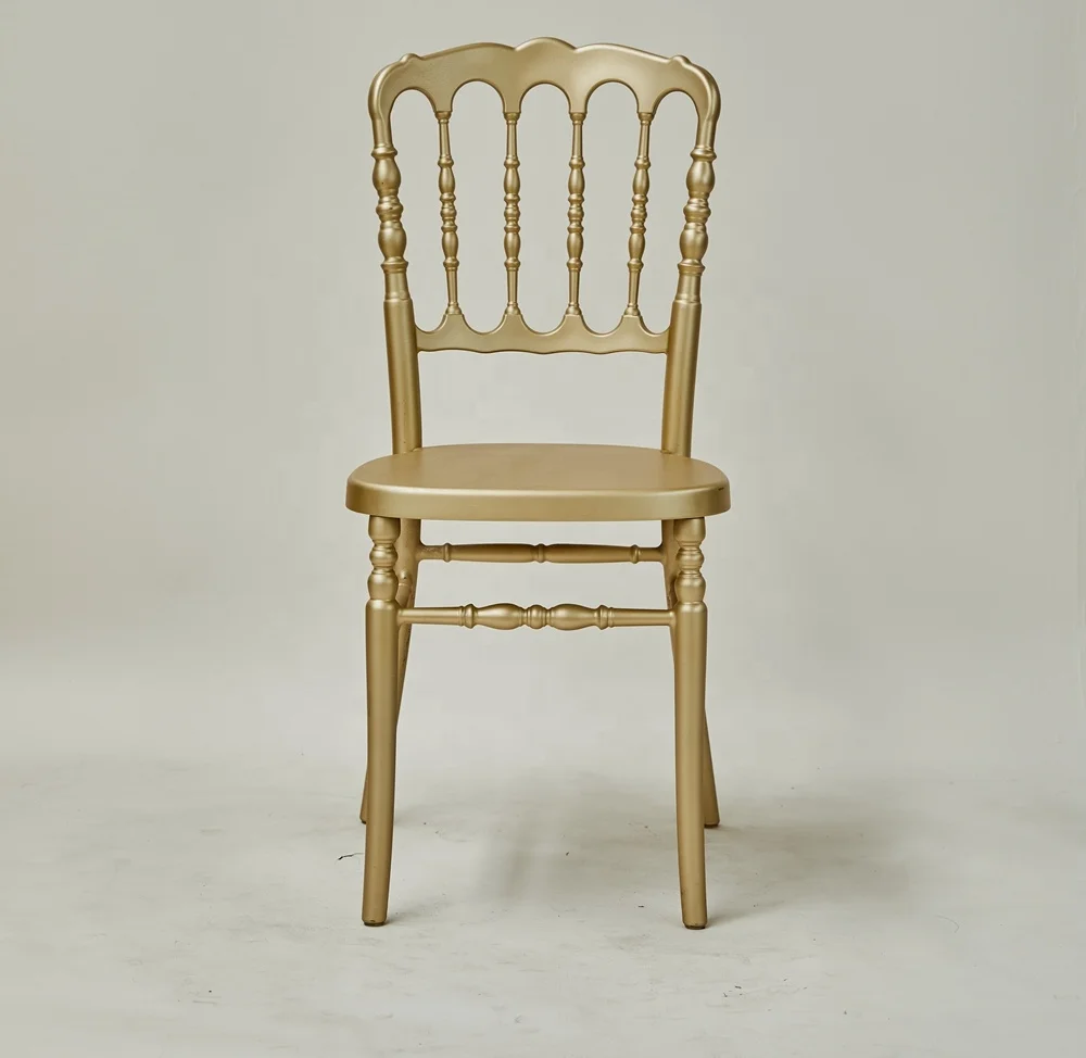 Wedding Banquet Event Rental Dining Gold Color Napoleon Chair
