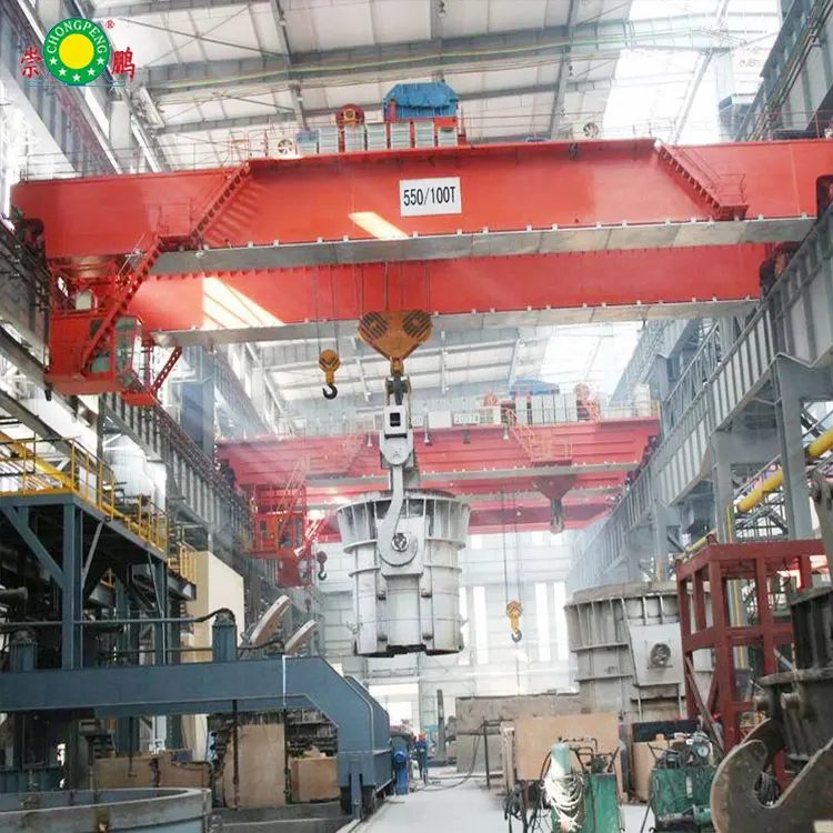  25ton double beam overhead bridge crane for metallurgical industry