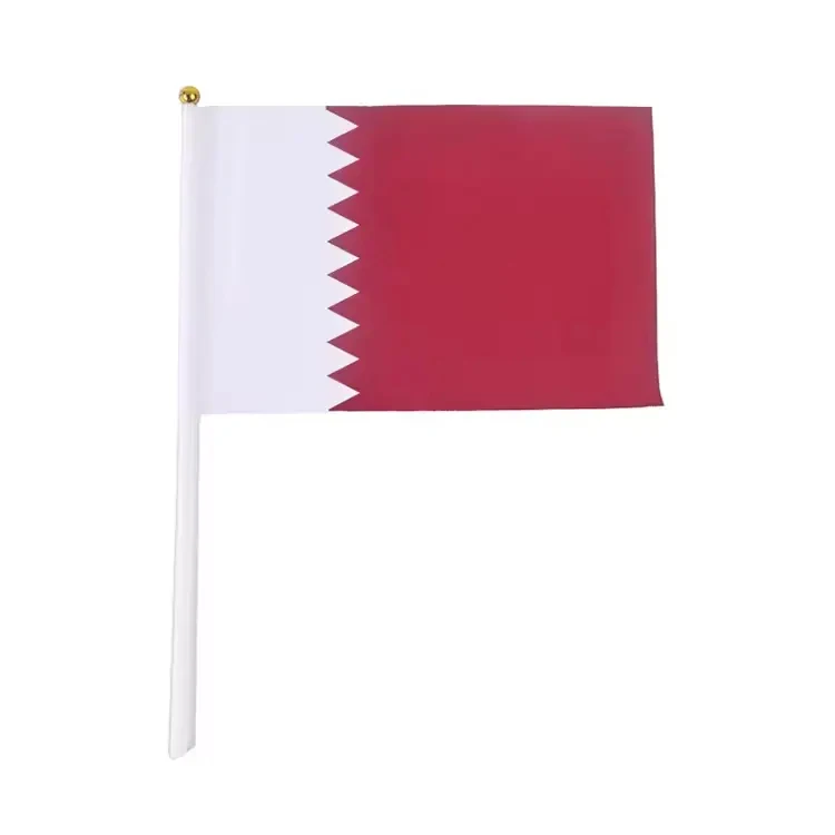 Custom Size Handheld Personalized Print Country Mini National Sport Polyester Hand Flags