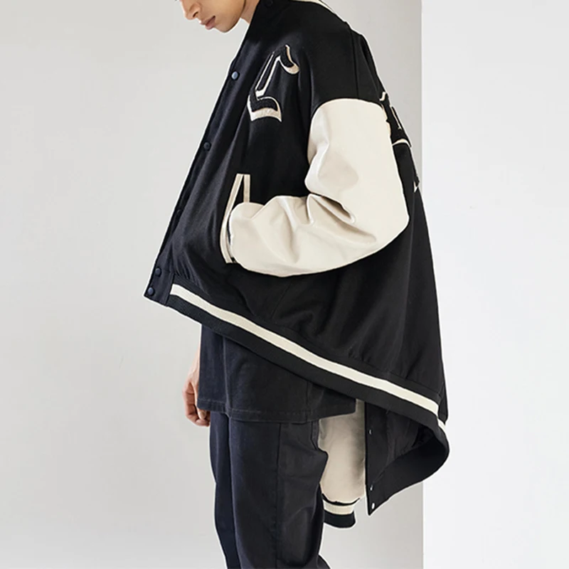 Fashion Custom Varsity Jacket Leather Sleeves Chenille Contrast Softshell Jacket Embroidery Baseball Jacket