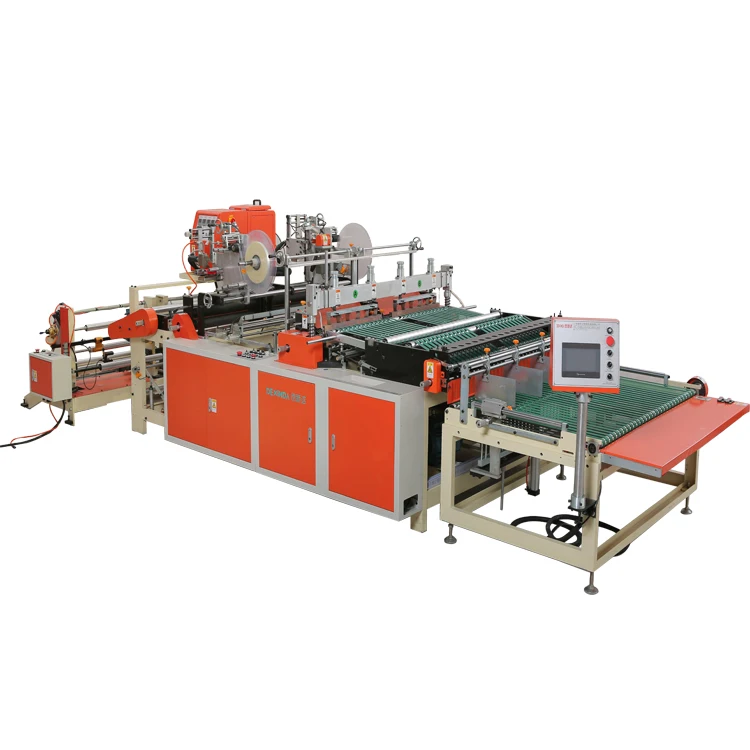 Automatic double line biodegradable DHL Tnt Ups Sf mailer plastic packaging bag making machine