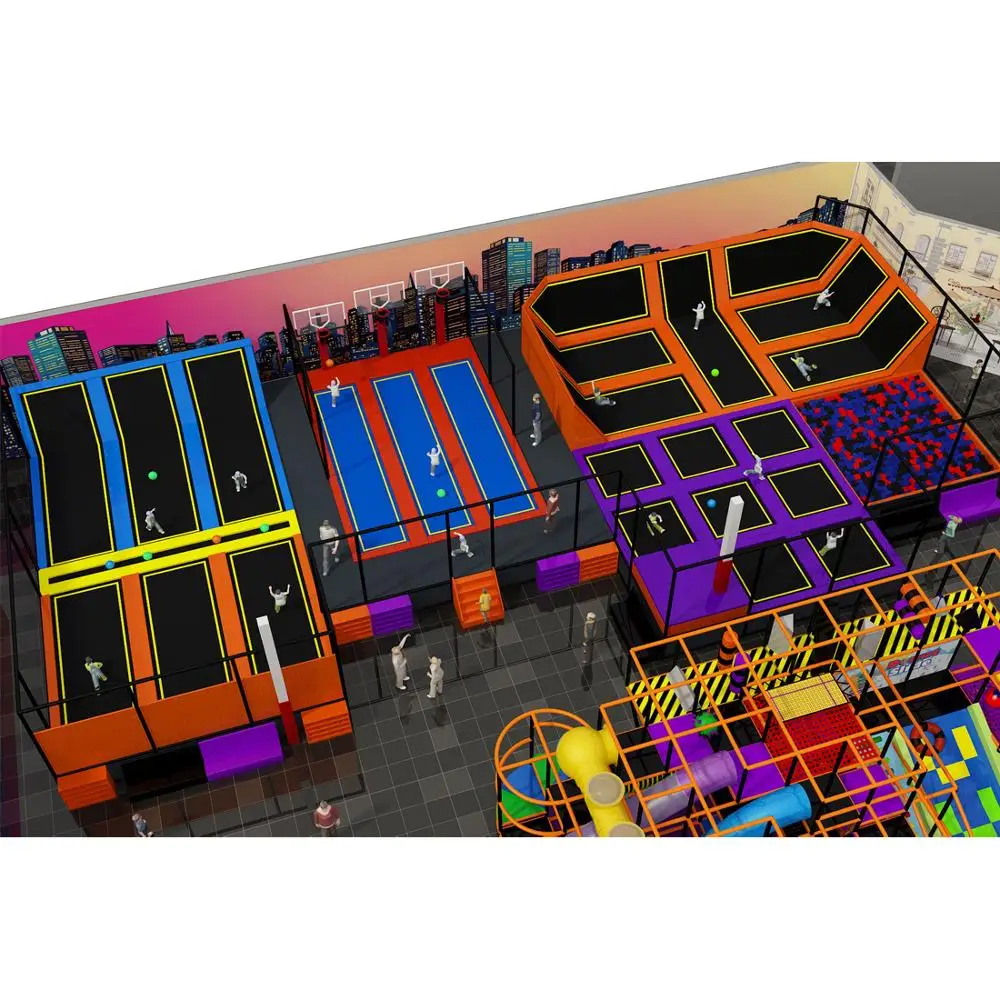 Indoor Trampoline Park China Extreme Trampoline World Supplier Ninjia Course