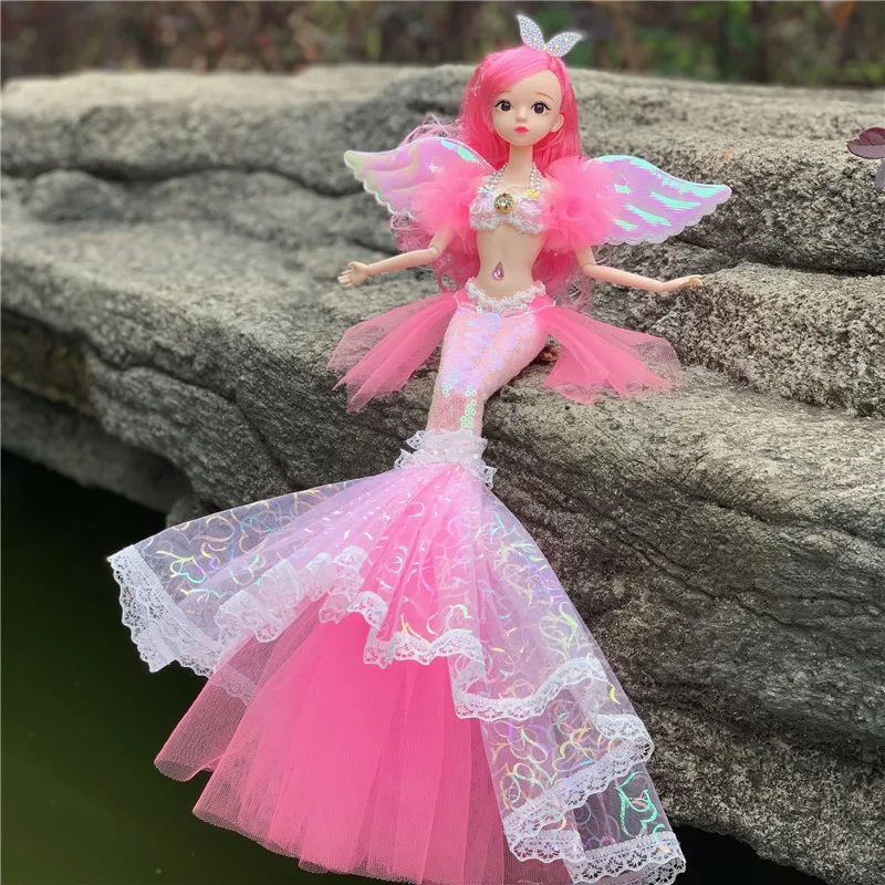 Mermaid Doll Girl Toy Princess Kids Birthday Gift Doll Game Play Wedding Mermaid Costume Girl Princess Toys