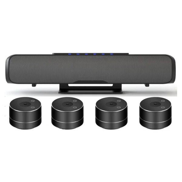 Громкоговоритель son0 акустическая система микрофон для конференц-связи RF5.8G беспроводная ромашка цепочка 4 микрофона