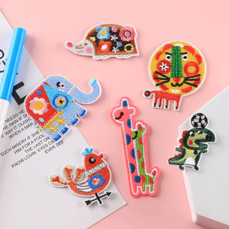 Wholesale Custom Logo Embroidery Patch Iron On Cartoon Animal Patches Embroidery Patches For Clothing