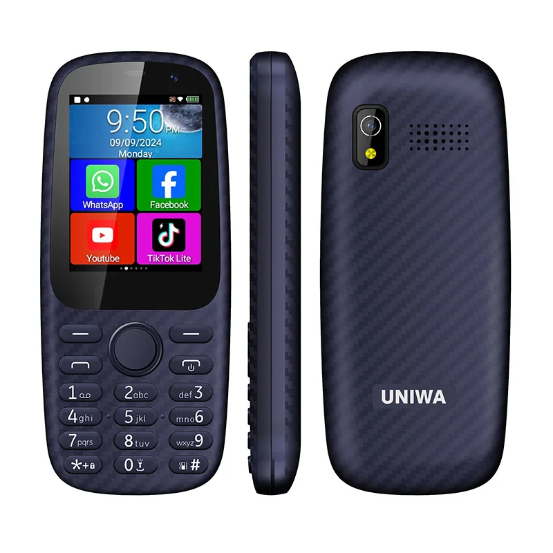 UNIWA A2408 Android 111+8GB Whatsapp Support 4G Keypad Feature Phone With GPS And WiFi