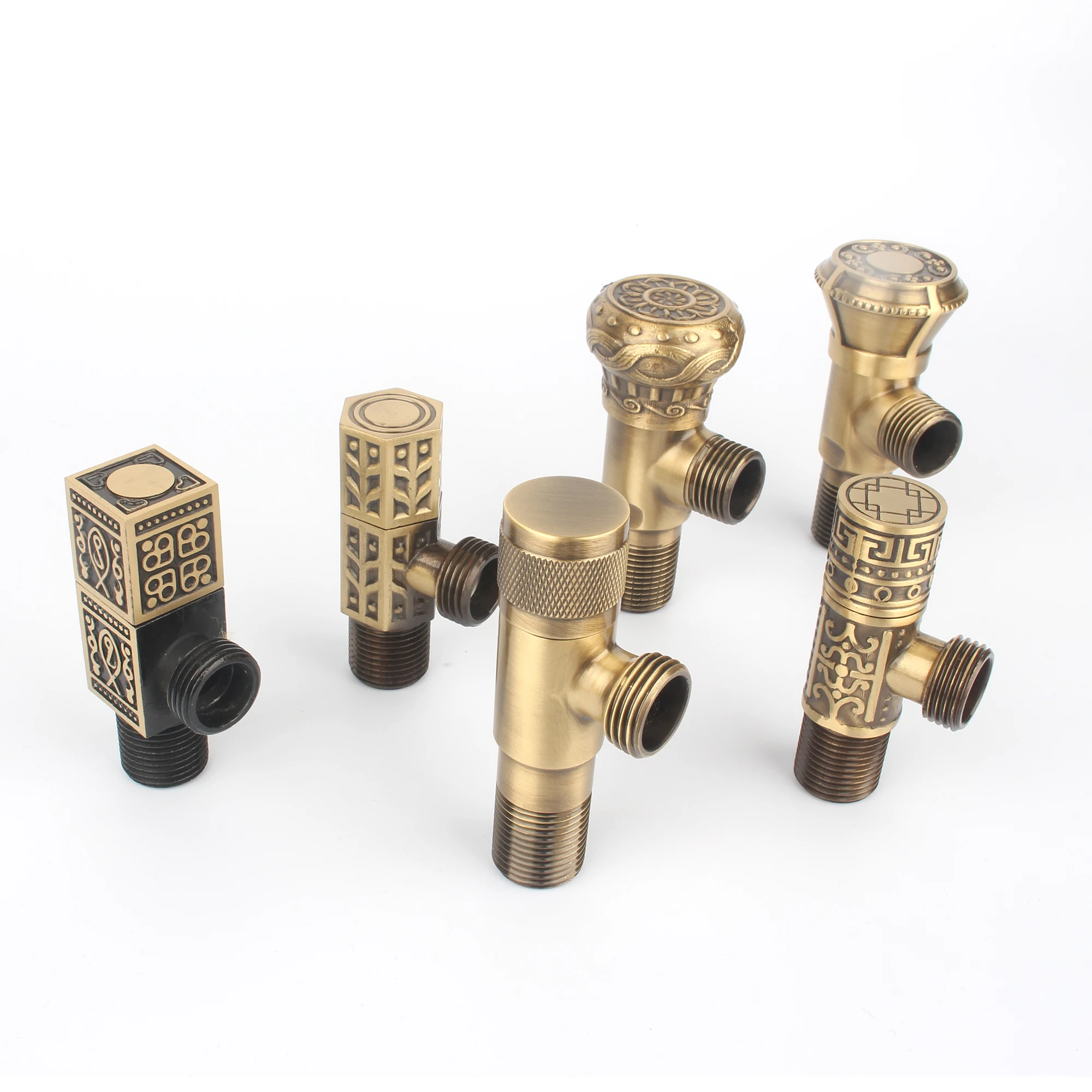 All-Copper Valve Faucet Accessory for Bathroom Toilet Manual Control Water Stop for Wash Basin