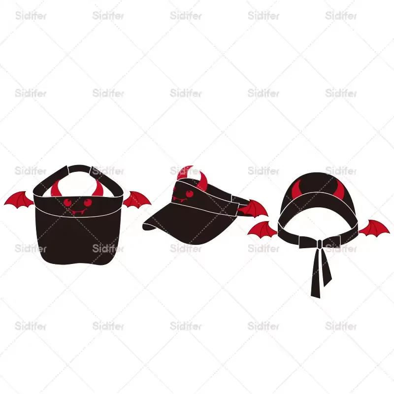 evil Cotton Baseball Caps bucket hats Customize Fashion Blank Sports Halloween Gifts Hats And Caps Embroidery demon  Cap For Man