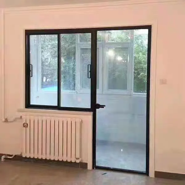 Aluminum new grill door designs interior use metal frame room glass casement/swing door