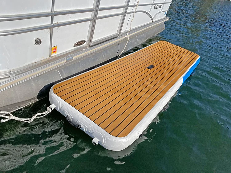 Customized Outdoor Drop Stitch Pontoon Water Island Boat Raft Inflatable Floating Dock Platform