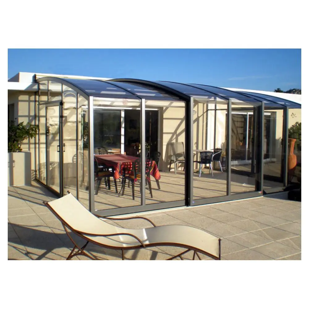 Prima Customized Aluminum Balcony Sunroom Glass House Outdoor Free Standing Insulated Winter Garden Room