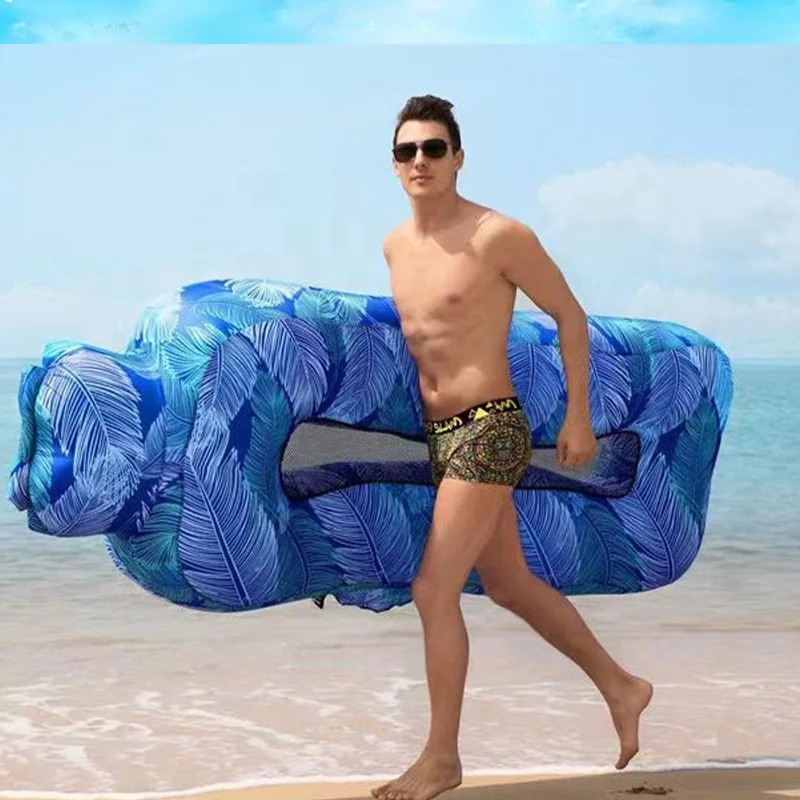 2022 Waterproof Inflatable Sofa with Integral Pillow/Inflatable Lounger/Portable Air Bed for Bedroom/Sofa/Travel/Camping