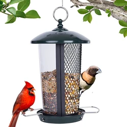 2 in 1 Bird Feeders for Outside, Hanging Metal Bird Feeder for Finch Cardinal