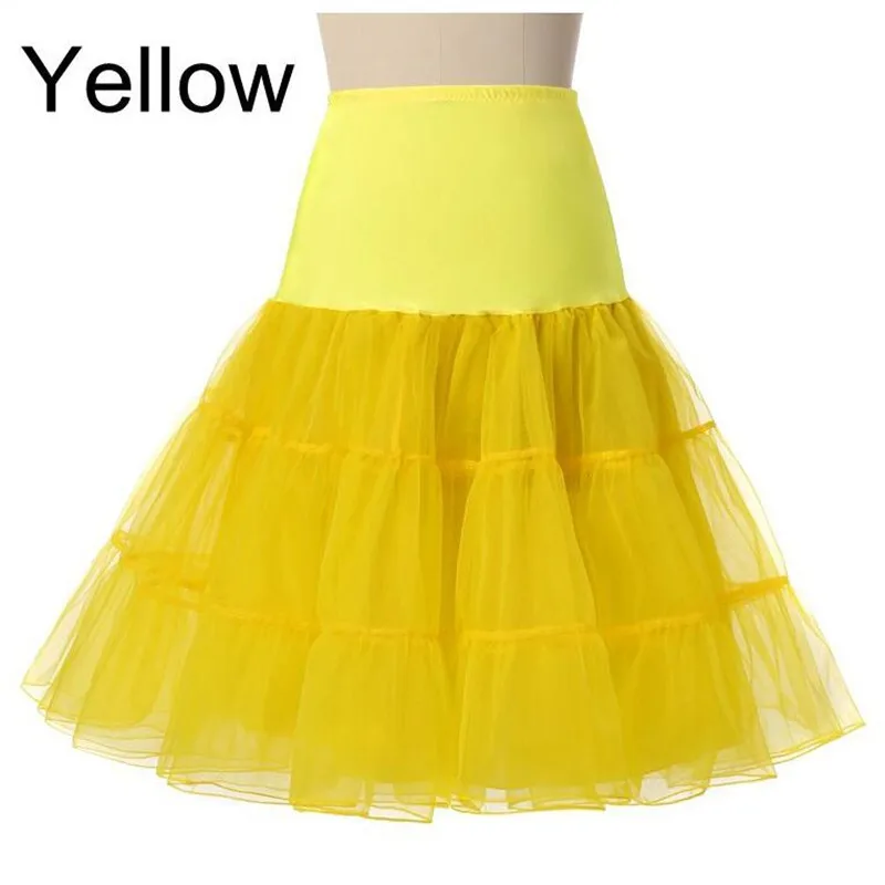 Multi Colors Adult knee-length petticoat skirts in white Black color Women Vintage Underkirts Tutu Crinoline Petticoat