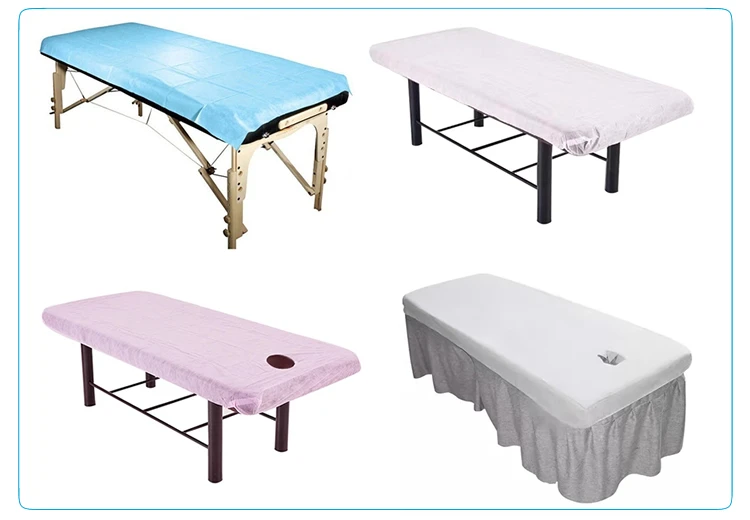 Fabric disposable nonwoven bed sheet roll