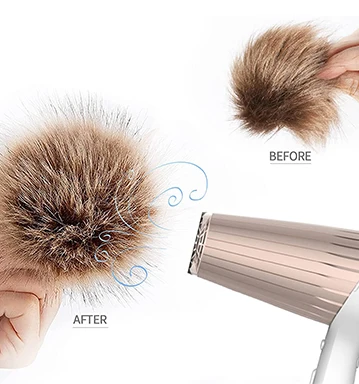 imitation fox fur ball key chain