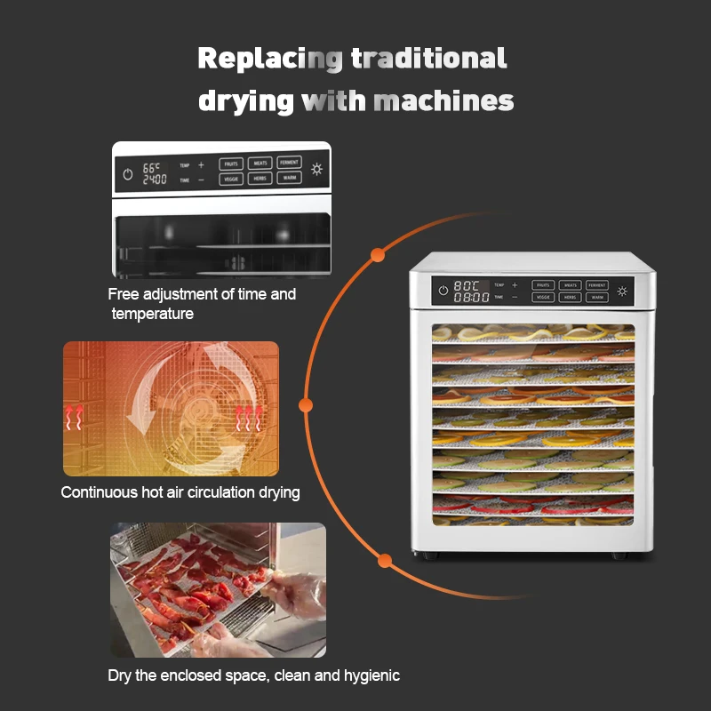 10 TRAYS Pet Snack dryer Machine meat dehydrator machine