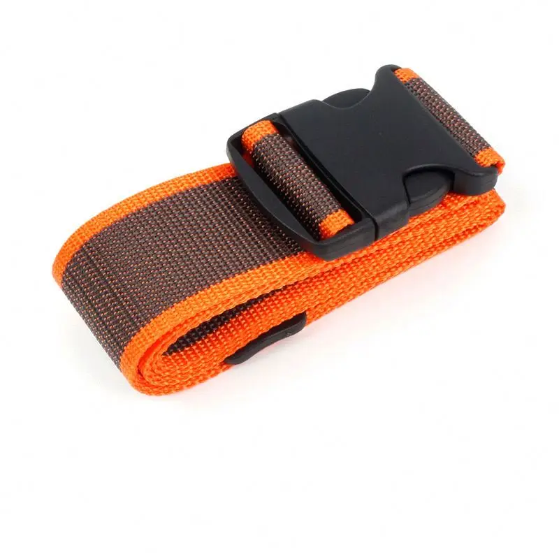 Custom Suitcase Belt Sublimated Print Logo Buckle Reflective Nylon Polyester Adjustable Travel Luggage Belt Strap