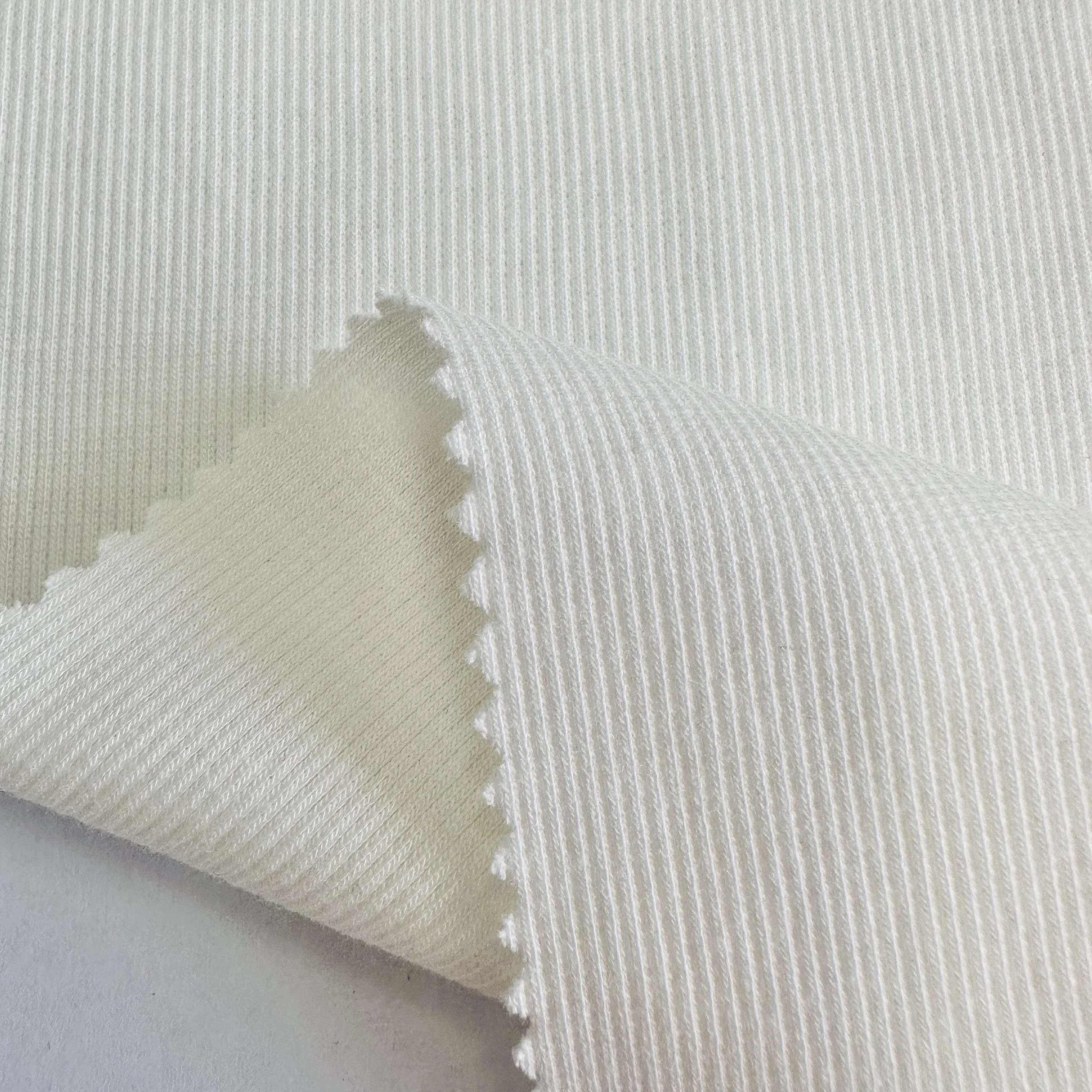 250gsm spandex cotton viscose ribbed fabric CR rayon cotton knit stretch 2x2 rib fabric for winter garment and dress
