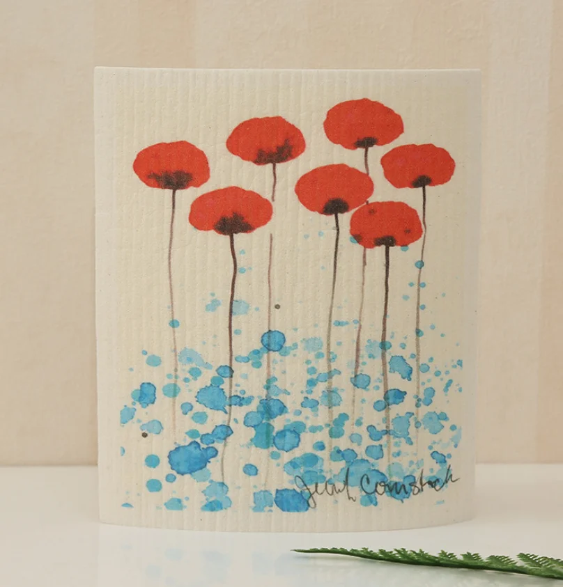 Absorbent Sponge Cleaning Cloths Washable  Reusable Soft Kitchen Towels  dish cloth kitchen wood pulp swedish dish cloth