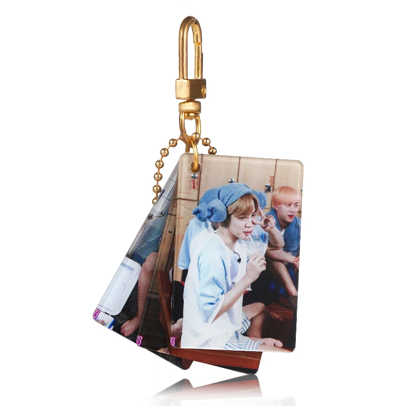 Paran Promotion Acrylic Pvc BT Keychain S Best Photo Transparent Acrylic charms Custom Printed Kpop Anime Acrylic Keychain