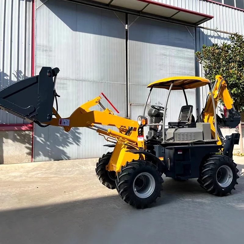Construction equipment multi-purpose machine front loading rear excavation bucket capacity 0.1 cubic meters compact and durable