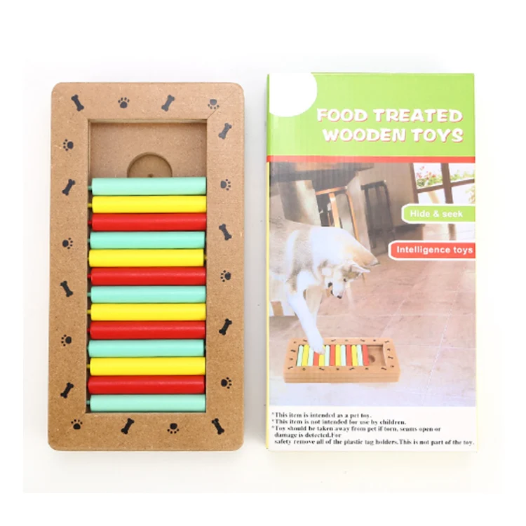 Best Newest Puzzle Toys Pet Feeder Treat Wooden Interactive Dog Puzzles To Cats