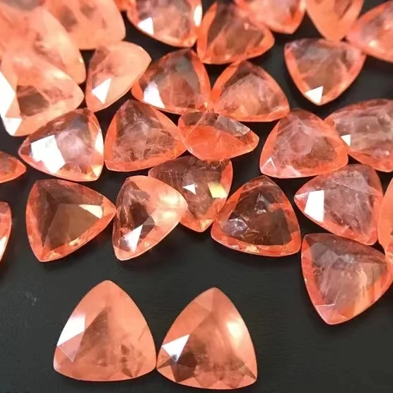 Triangle shape Fusion stone Paraiba/Created Red Ruby/Fanta/Emerald etc Tourmaline synthetic fusion stone For jewelry making set