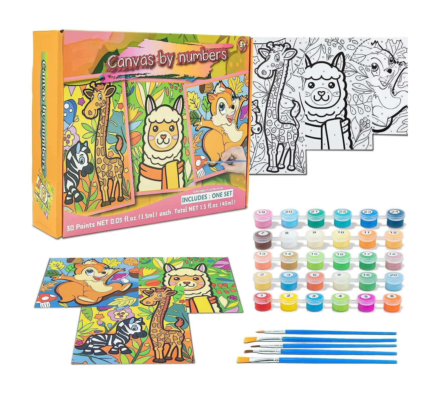 Beginner painting by numbers custom paint by numbers huacan painting by number with brushes&canvas