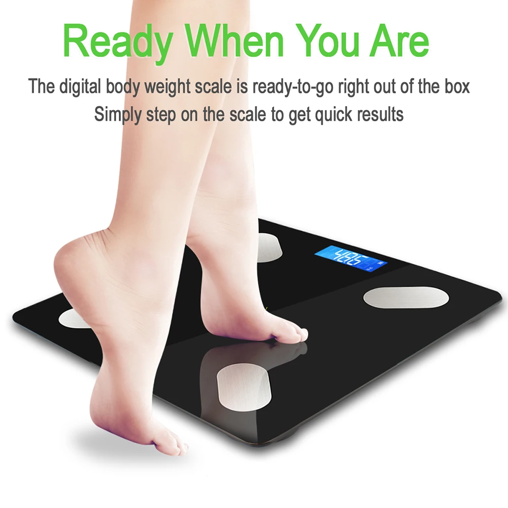 Personal  App Android IOS Bathroom Scale 180kg/396lb LED Body Fat Scale Balance Digital Electronic BMI Digital Weight Body Scale